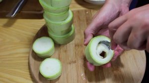 КАБАЧКОВЫЕ КОЛЬЦА С ФАРШЕМ ПОД СЫРОМ \ Кабачки с фаршем \ Кабачки с сыром \ Фаршированные кабачки