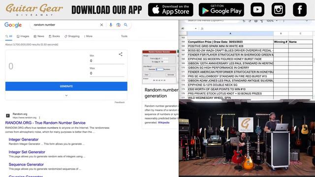 Live Draw - Guitar Gear Giveaway смотреть онлайн