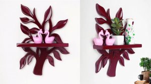 Изготовление настенных полок из цемента || Простое подвешивание на стену || Декор комнаты .