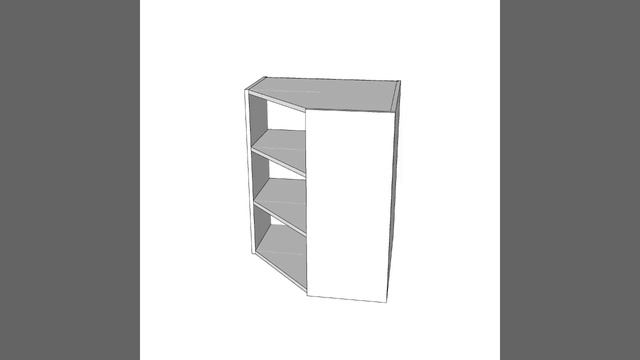 Верхний Шкаф Трапеция для проектирования мебели в программе SketchUp