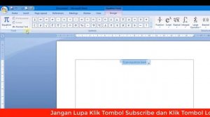 Cara Membuat Equation atau Rumus di Word