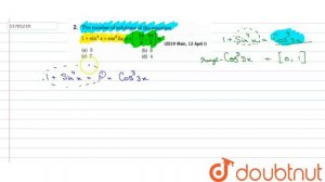 The number of solutions of the equation  ` 1 +sin^(4) x = cos ^(2) 3x, x in [-(5pi)/(2)