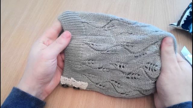 Вязаная зимняя шапка с aliexpress. Обзор посылки смотреть онлайн