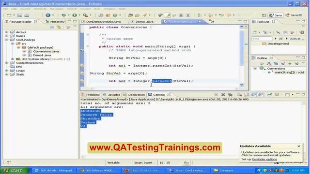 Command Line Arguments Program in Java | Java Tutorials