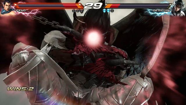 TEKKEN 7 (PS4) - Feng In New Costume Vs. Devil Jin | Precipice of Fate New Mountains Stage