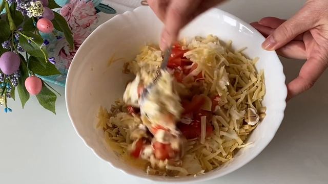 САЛАТ «АЛЕКС» НЕВЕРОЯТНО ВКУСНЫЙ?ИДЕЯ ЯРКОГО САЛАТА С КУРИЦЕЙ И ГРИБАМИ
