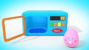 УЧИМ ЦВЕТА Яйца с Сюрпризом Супер Герои и Микроволновка Мультики для Малышей Машинки для Дете