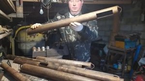 Показываю мои желонки для бурения скважин вручную.