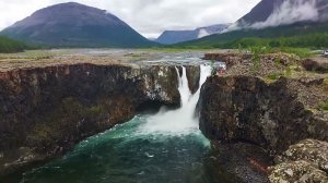 Иркиндинский водопад плато Путорана.  7.08.2024 год.