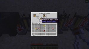 Brewing Night Vision Invisibility Potion (Minecraft)