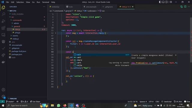 Discord JS 14 Message Button Games Detailed