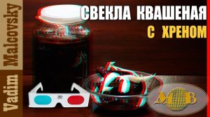 3D stereo red-cyan Свекла квашеная с хреном или как заквасить свеклу по-простому. Мальковский Вадим