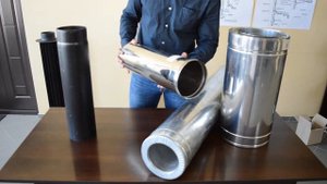 Труба дымоходная из нержавеющей стали. Труба димохідна з нержавіючої сталі.