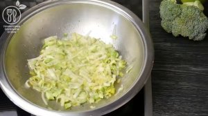 Тальятелле с брокколи, шпинатом и сыром сулугуни