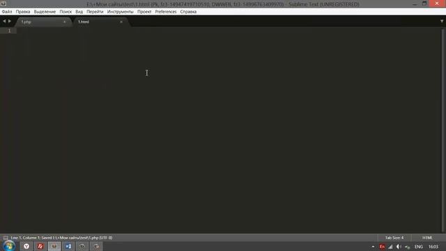 Первая страница html, php, html как php и файл htaccess первый шаг к сайту
