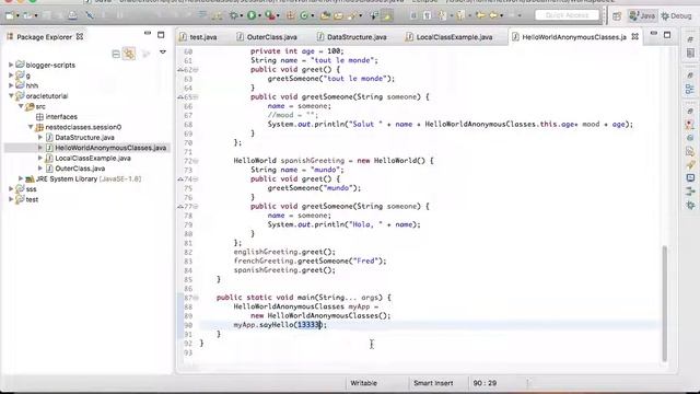 oracle java tutorial walkthrough -- Nested Classes5 смотреть онлайн