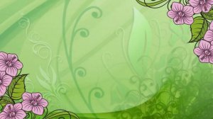 Зеленый фон футаж с цветами для видеомонтажа, видеопрезентации. Для текста. Без звука. 3мин 12 сек