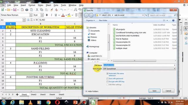 How to Convert calc file into PDF in libreoffice calc | calc to PDF Convert