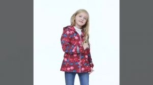 Waterproof Fashion Hooded Print Fleece Child Coat Baby Girls Jackets Children Outerwear Kids Outfit