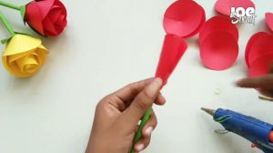 How To Make Paper Rose Flower - Diy Paper Flowers - Cara Membuat Bunga Mawar Dari Kertas