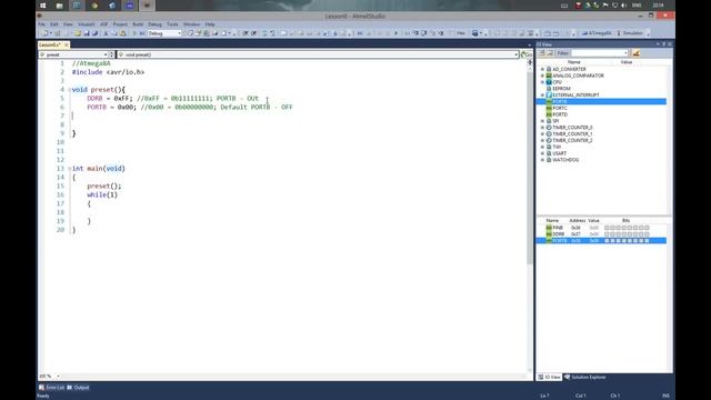 Видеокурс по AVR микроконтроллерам - Урок 3 смотреть онлайн