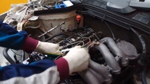 Установка меток ГРМ. Снятие и установка ТНВД. Mercedes OM 601