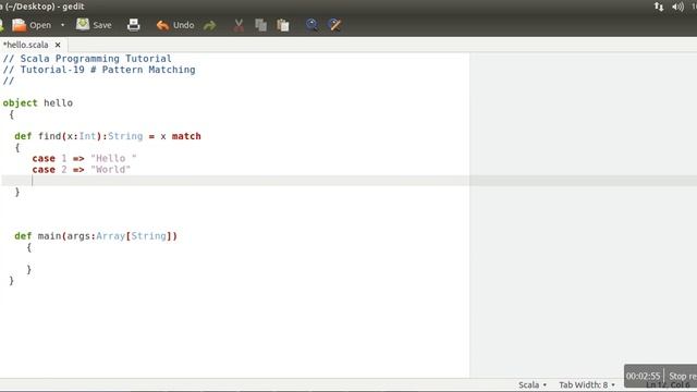 Learn concept of Pattern Matching with simple Example in Scala # Scala Tutorial - 19