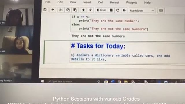 Python coding for students grades 6, grade 7, grade 8, grades 9-12, college +