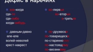 Дефис в разных частях речи. Семь уроков русского языка.  Урок шестой.
