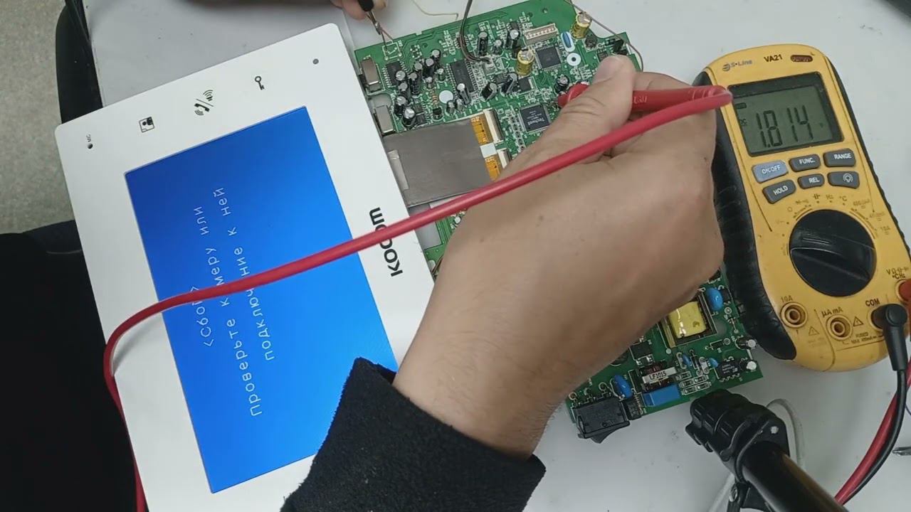 ремонт видеодомофона Kocom KCV-A374 нет видеосигнала, сбой камеры смотреть онлайн