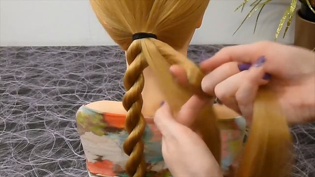 Быстрая причёска в школу самой себе на средние/длинные волосы.ЛЁГКАЯ коса.Плетение кос/волос смотреть онлайн