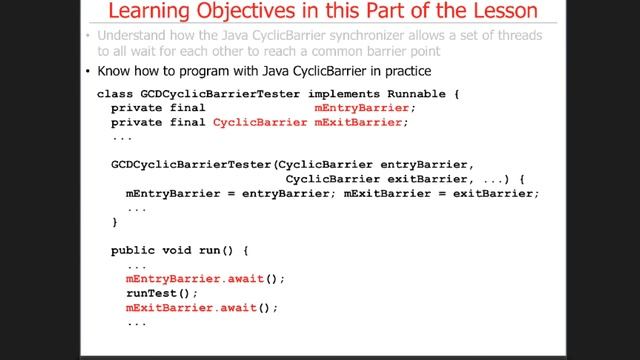 Java CyclicBarrier (Parts 1 and 2) смотреть онлайн
