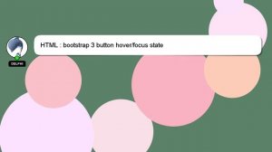 HTML : bootstrap 3 button hover/focus state