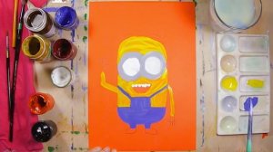 Как нарисовать Миньона - урок рисования для детей 4-6 лет.