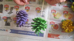Букет из шишек. Поделки из шишек. Поделки из природного материала.