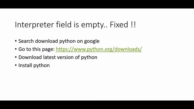interpreter field is empty pycharm.. Solved !!!