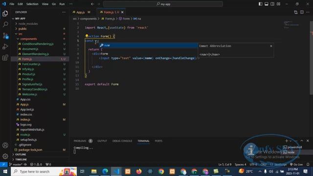React JS Tutorial For Beginners[2023]: Part-23 Handling User Input part-1 in react #reactjs #infysk