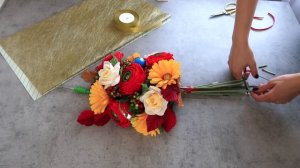 Букет учителю. Сборка и упаковка  конфетного букета.