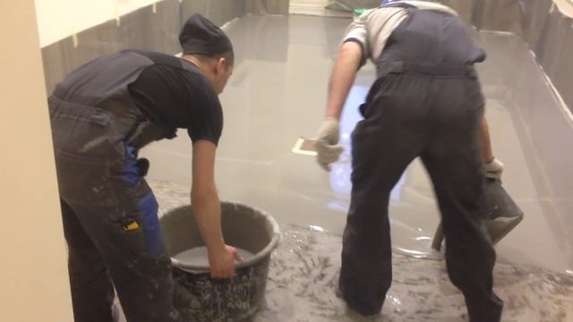 Выравнивание полов самовыравнивающейся смесью смотреть онлайн