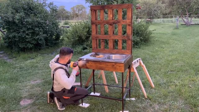 ДАЧНЫЙ УМЫВАЛЬНИК ИЗ ПОДДОНА