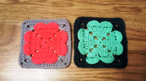 Очень красивый двухцветный МОТИВ крючком с Рельефными Лепестками