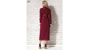 Одежда с AliExpress. Осеннее платье-рубашка До середины голени на пуговицах с длинными рукавами.