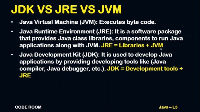 JAVA JDK JRE JVM | L-3 | JAVA COURSE FOR BEGINNERS 2023 смотреть онлайн