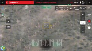 Боевая работа БМД-4 и Танка по позициям противника