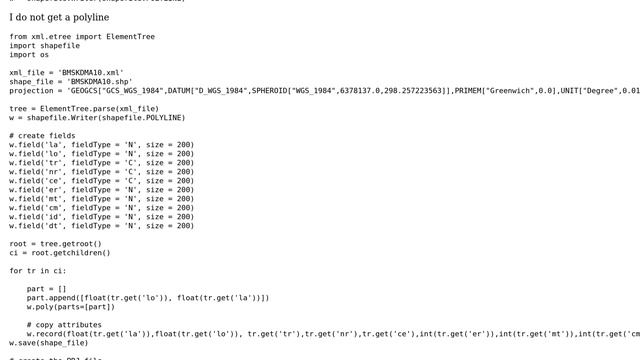 GIS: Converting XML to polyline shapefile? смотреть онлайн