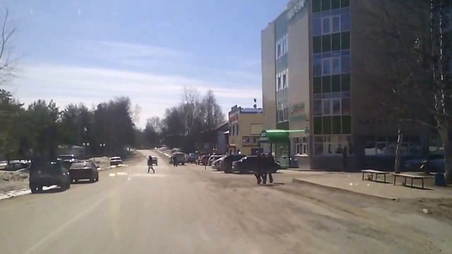 Центральные улицы Красновишерска весна 2016