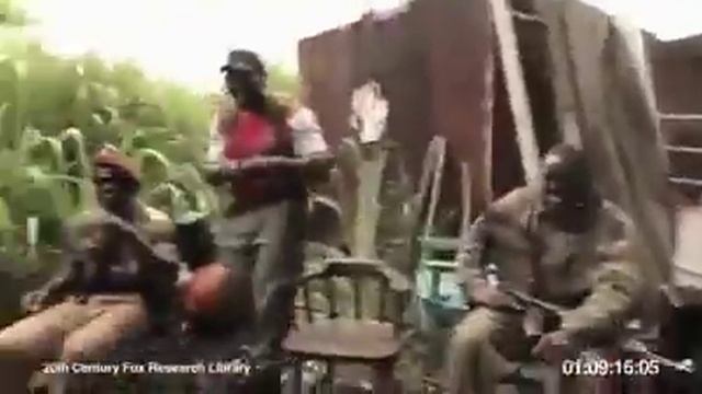 Funny!Soldiers Give Monkey a Loaded Gun-20th Century Fox Research Library. смотреть онлайн