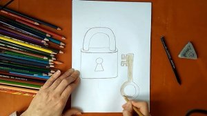 Как нарисовать замок и ключ. Онлайн-школа рисования "Малевашки"
