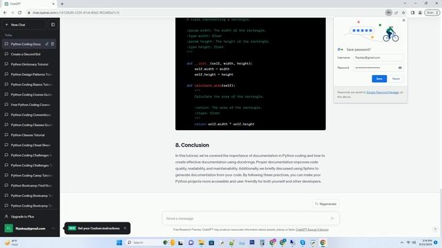 python coding documentation