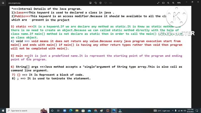 why public static void main(String []args) in java step by step in hindi(@Smart Learn Coding  )